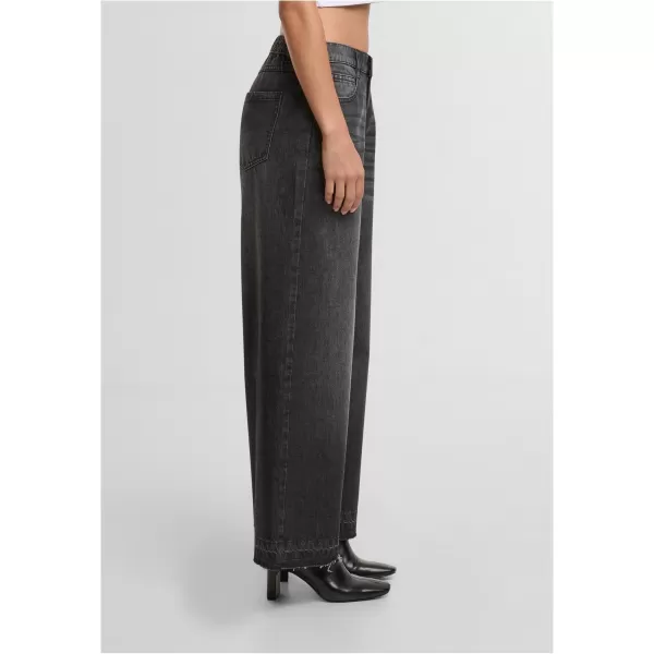  Dámske nohavice URBAN CLASSICS TB7712 BLACK WASHED 