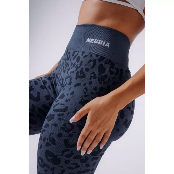  Dámske legíny NEBBIA PRIMAL 849 DARK BLUE LEOPARD 
