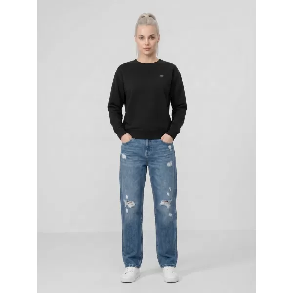  Dámska mikina 4F WMM00TSWSF2534 DEEP BLACK 