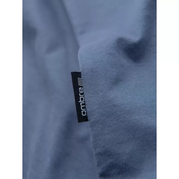  Pánske tričko OMBRE OM-TSBS-0268 WHITE/GRAPHITE/BLUE DENIM 