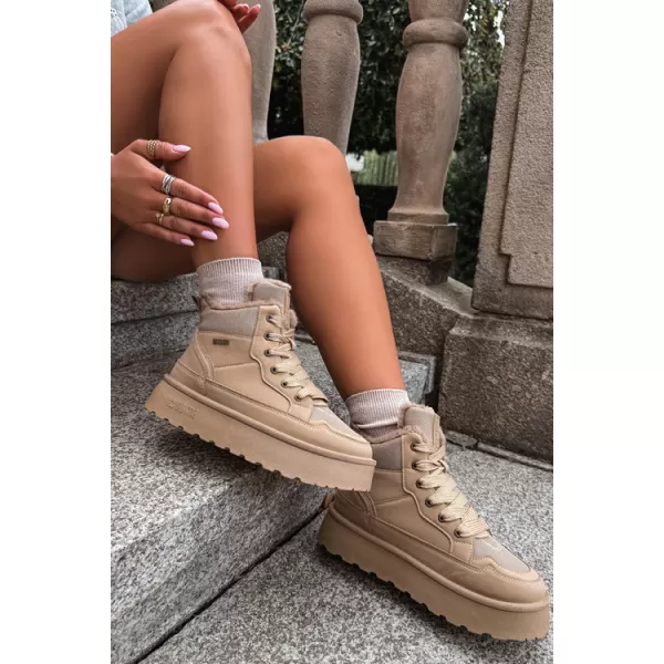  Dámske snehule BIG STAR SHOES UU274166 BEIGE 