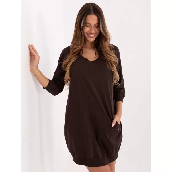  Dámske šaty BASIC FEEL GOOD RV-SK-7203.35P DARK BROWN 
