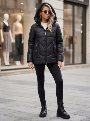 Dámska bunda DSTREET TY5936 ČIERNA
