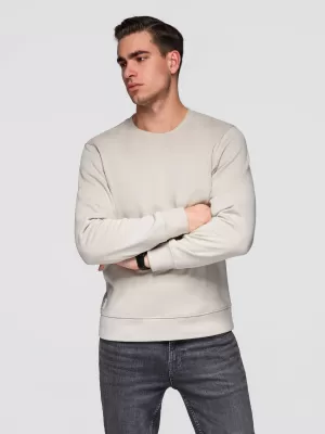 Pánska mikina OMBRE OM-SSBN-0271 LIGHT BEIGE