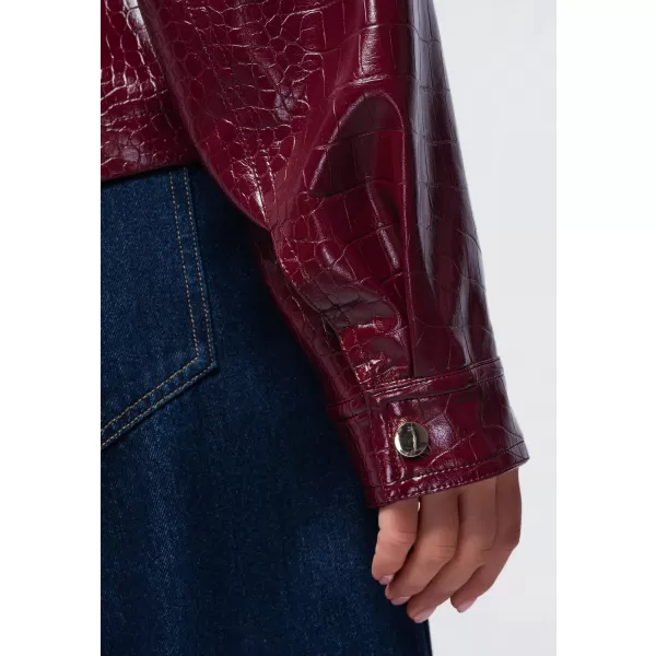  Dámska bunda OMBRE OW-JAFL-0141 BURGUNDY 