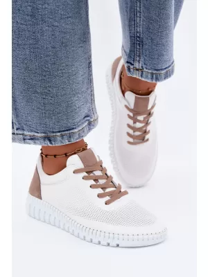 Dámske poltopánky ARTIKER 58C3083 WHITE/BROWN