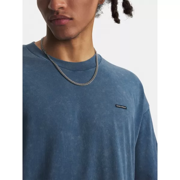  Pánske tričko UNDER ARMOUR UA M HW OS LOGO WASH SS 1389147-498 MODRÁ 