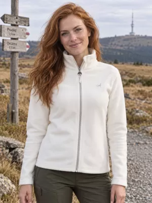 Dámska fleece mikina ALTISPORT ILKI BIELA