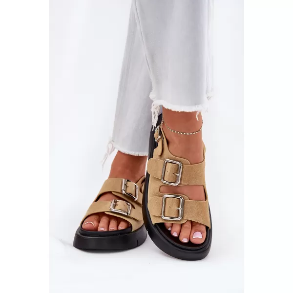  Dámske sandále BIG STAR SHOES RR274665 BEIGE 