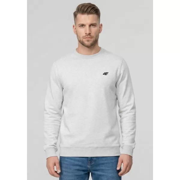  Pánska mikina 4F WMM00TSWSM2549 COLD LIGHT GREY MELANGE 