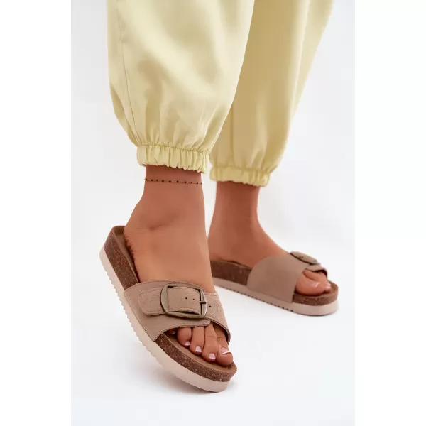  Dámske šľapky BOTO 2833 KHAKI 