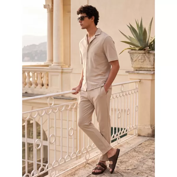  Pánska košeľa OMBRE OM-SHCS-0220 BEIGE 