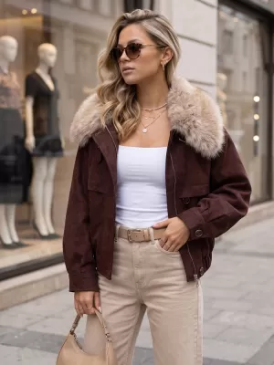 Dámska bunda DSTREET TY5696 BORDO