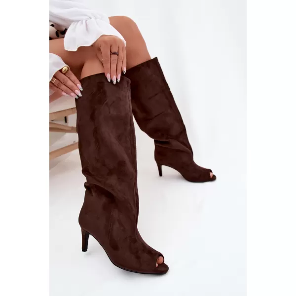  Dámske čižmy BOTO LA3153 BROWN 