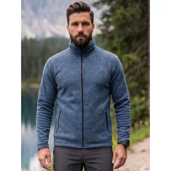  Pánska micro fleece mikina MALFINI FACTOR 852 TMAVÝ DENIM MELÍR 
