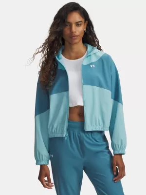 Dámska bunda UNDER ARMOUR RIVAL WOVEN JKT HD 6004849-425 MODRÁ