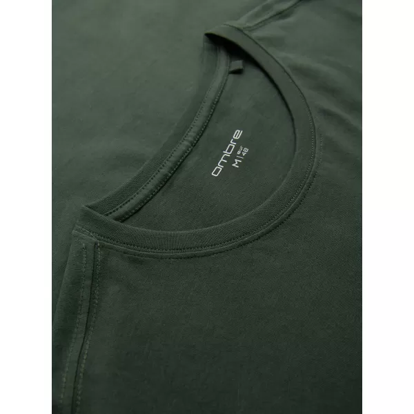  Pánske tričko OMBRE OM-TSCT-0305 DARK OLIVE 