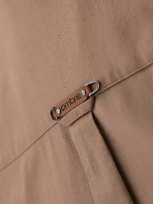 Pánska košeľa OMBRE N-OM-SHCS-0134 LIGHT BROWN