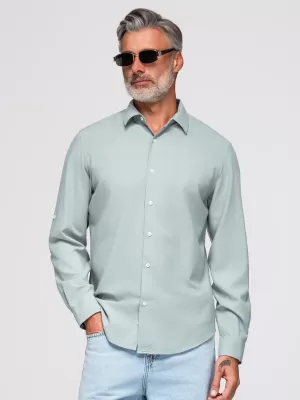 Pánska košeľa OMBRE OM-SHCS-0190 PASTEL GREEN