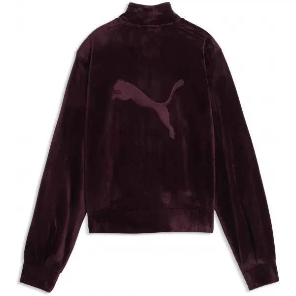  Dámska bunda PUMA ESS ELEVATED VELOUR TRACKJACKET 69402124 RUBY NOIR 