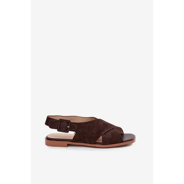  Dámske sandále S.BARSKI JC61-1001 BROWN 