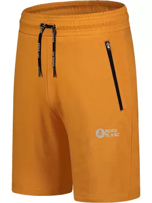 Pánske bavlnené kraťasy NORDBLANC RELAXEDFIT NBSPM8254 ŽLTÁ