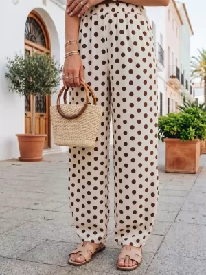 Dámske nohavice DSTREET UY3069 BÉŽOVÁ