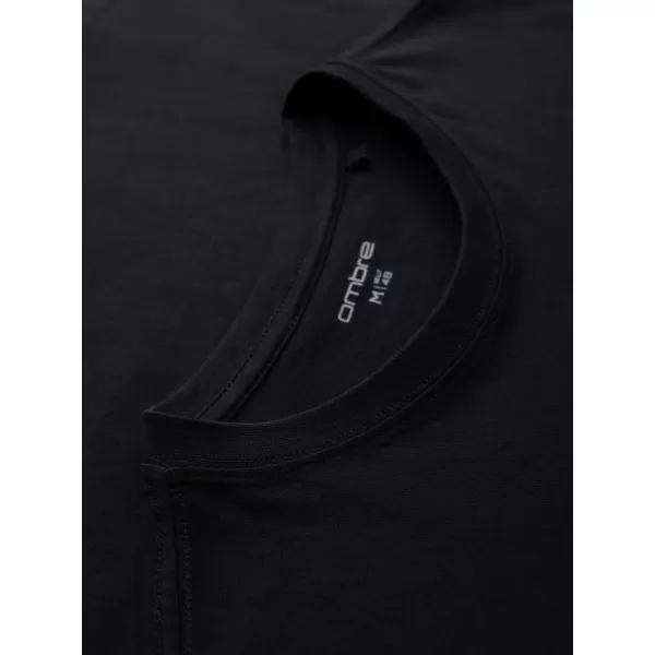  Pánske tričko OMBRE OM-TSPT-0286 BLACK 
