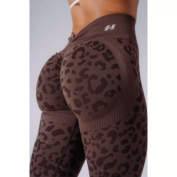  Dámske legíny NEBBIA PRIMAL 849 DARK BROWN LEOPARD 