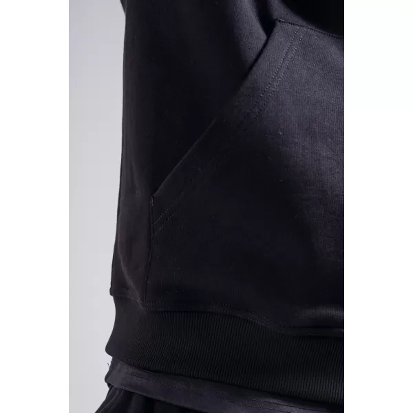  Mikina na zips s vyšívaným logom NEBBIA PRIMAL 884 BLACK 