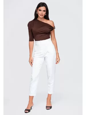 Dámske tričko OMBRE OW-TS-E0075 BROWN