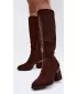 Dámske čižmy S.BARSKI HY62-8122 CHOCOLATE