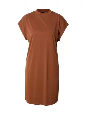 Dámske šaty URBAN CLASSICS TB2598 CINNAMON BROWN