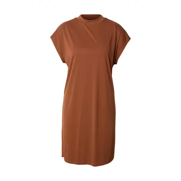  Dámske šaty URBAN CLASSICS TB2598 CINNAMON BROWN 