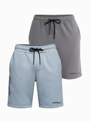 Pánsky set kraťas OMBRE Z127 LIGHT BLUE/GREY