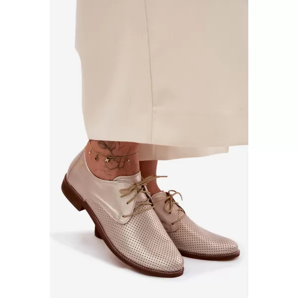  Dámske poltopánky ZAZOO 4238/HOGL GOLD 