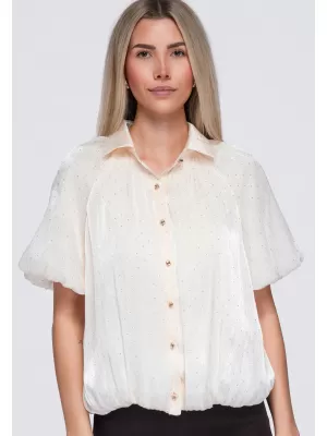Dámska košeľa OMBRE OW-SH-E0068 BEIGE
