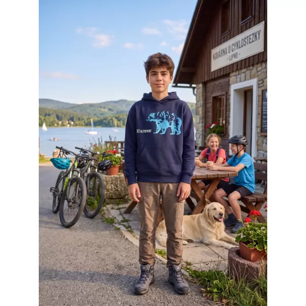  Detská mikina ALTISPORT ALM193422 NÁMORNÁ MODRÁ 