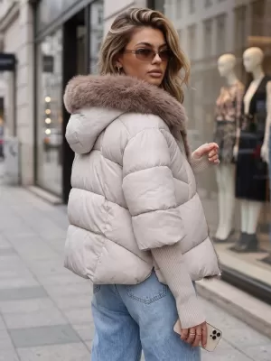 Dámska bunda DSTREET TY5986 SVETLO ŠEDÁ