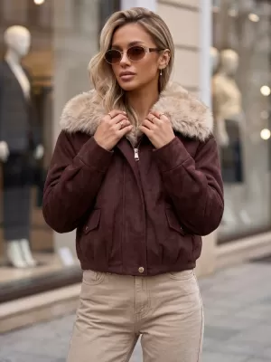 Dámska bunda DSTREET TY5699 BORDOVÁ