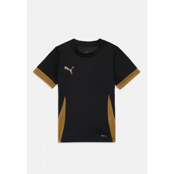  Detské športové tričko PUMA TEAMGOAL MATCHDAY JERSEY JR 70574828 PUMA BLACK/PUMA GOLD/MATTE GOLD 