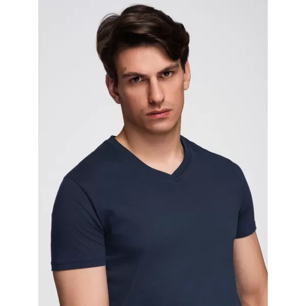  Pánske tričko OMBRE OM-TSBS-0281 WHITE/SAND/NAVY 