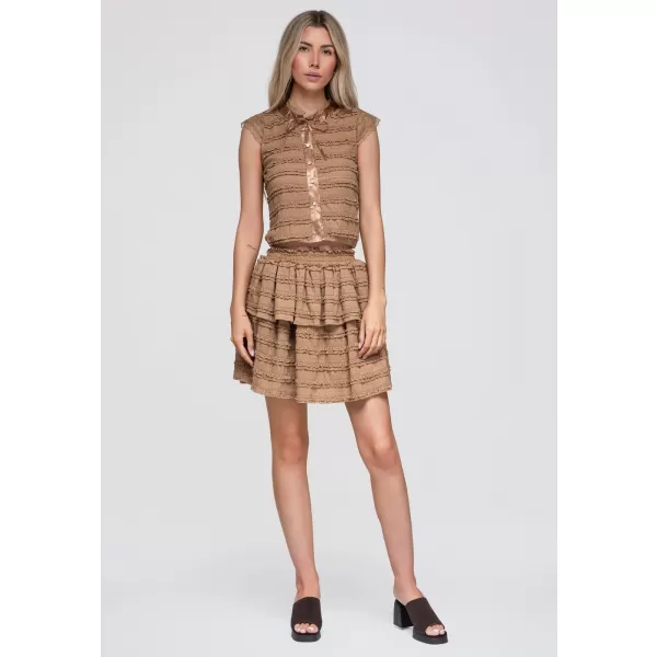  Dámska blúza OMBRE OW-TS-E0066 TAUPE 