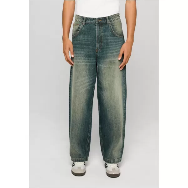  Pánske nohavice URBAN CLASSICS TB8055 MID BLUE DIRTY WASHED 
