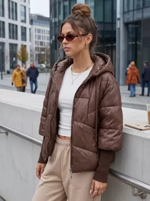 Dámska bunda DSTREET TY5766 HNEDÁ