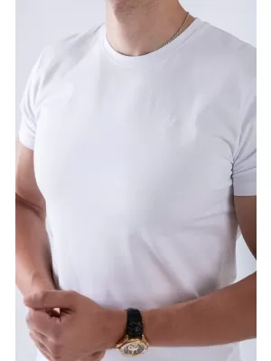 Pánske tričká NEBBIA MIKE MUSCLE FIT 158 WHITE