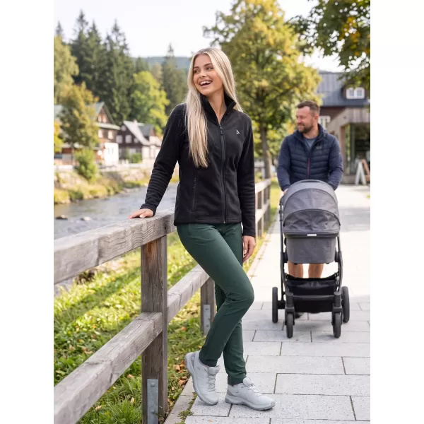  Dámska fleece mikina ALTISPORT ALW002852 ČIERNOSTRIEBORNÁ 