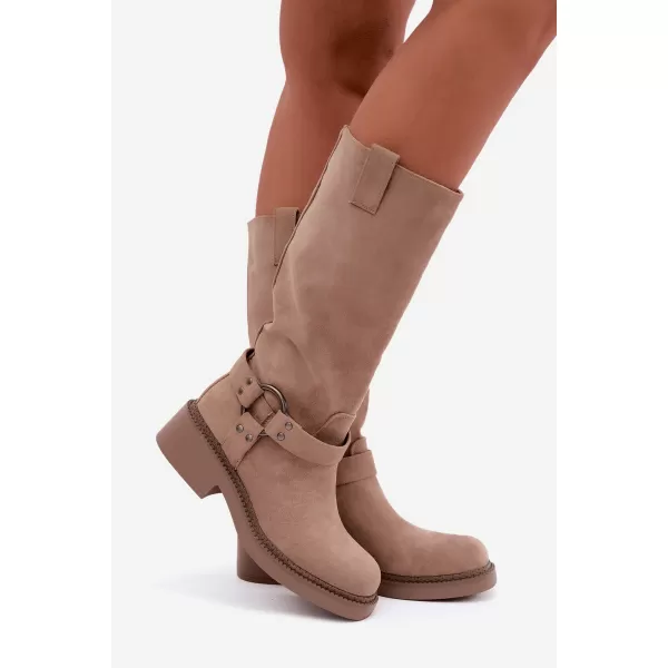  Dámske čižmy BOTO LQ-163 KHAKI 