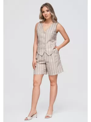 Dámsky kabát OMBRE OW-VE-E0008 BEIGE