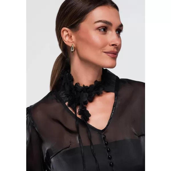 Dámska blúzka OMBRE OW-TS-E0086 BLACK 